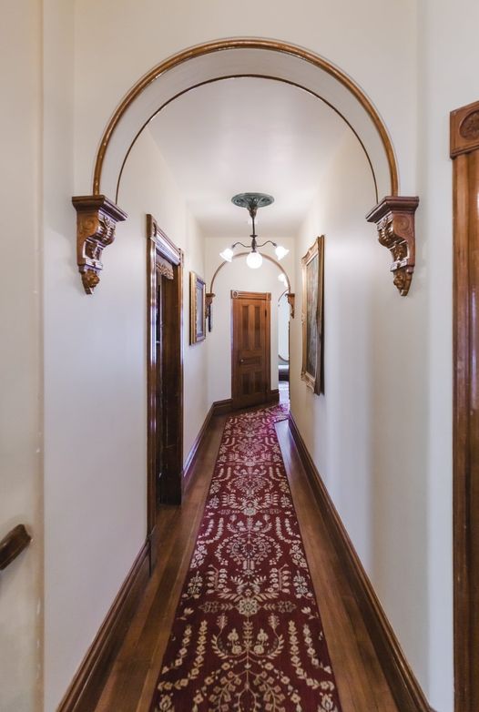 The second floor hallway of the Victorian Belle Mansion