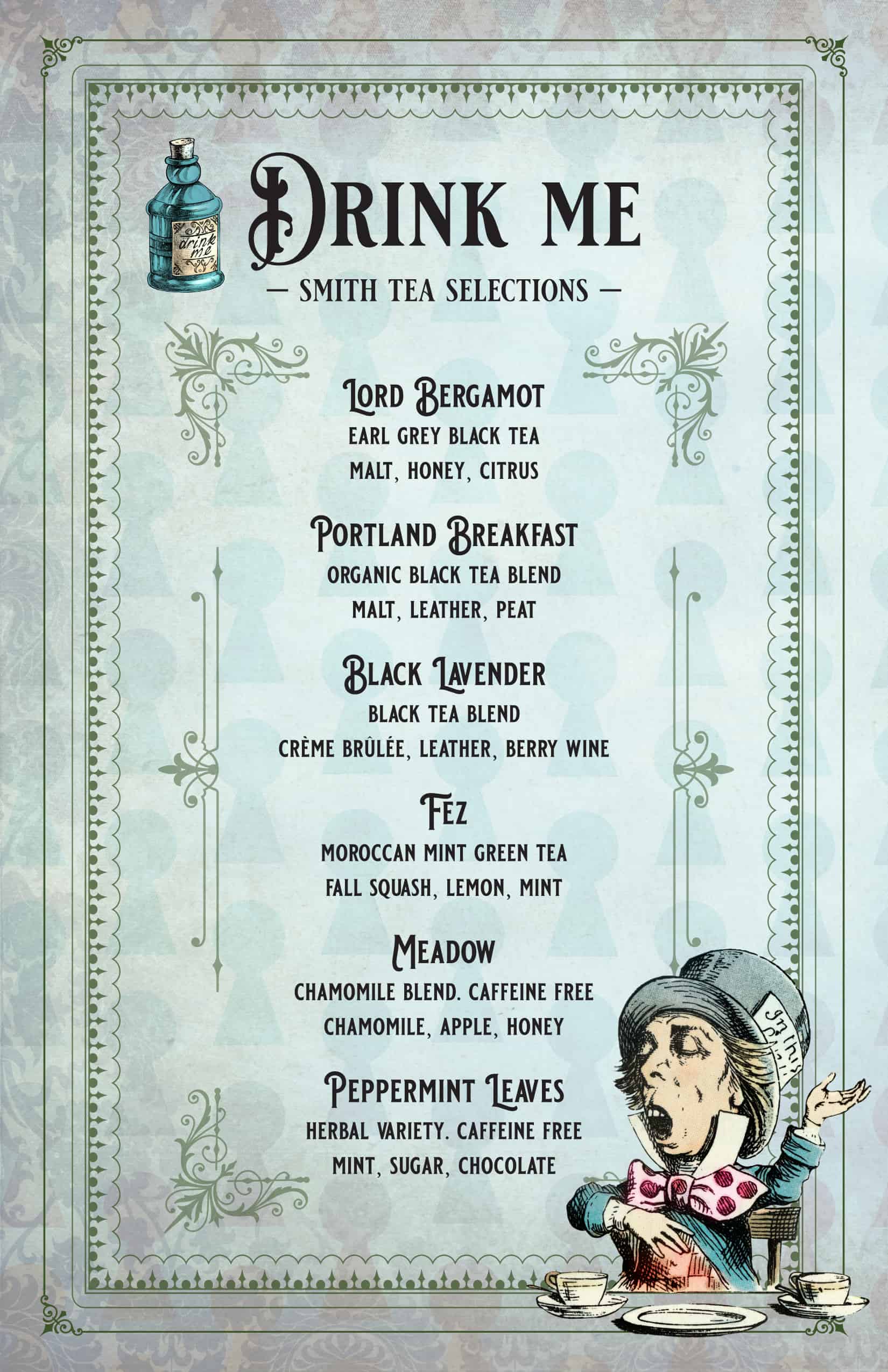 Wonderland Afternoon Tea Selection from Smith Tea Maker in Portland, Oregon